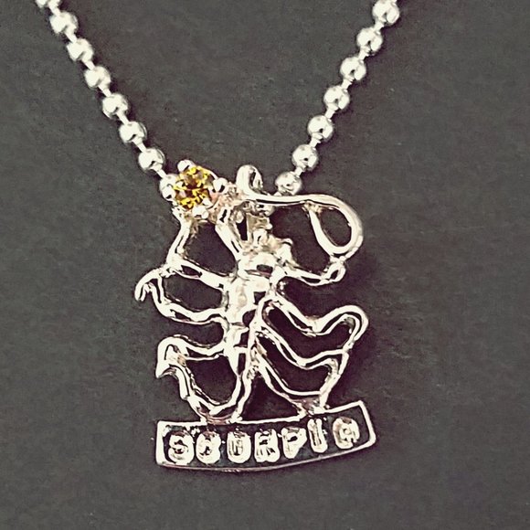 Anklet 925 Sterling Silver Chain and Scorpio Charm - Picture 2 of 4